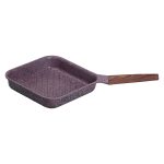 Сковорода-гриль алюмінієва, квадратна, 2,5 літри, з антипригарним покриттям, 24 см, MGC Purple HP-4-443M - Зображення 5