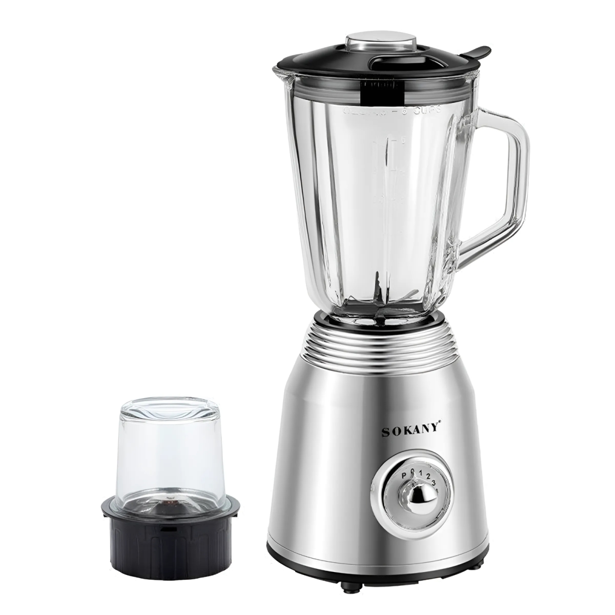 snapedit_1715272026308-1200x1200-1 Блендер зі скляною чашею 1.5 літра для коктейлів та смузі портативний 4 режими швидкості 800 Вт Sokany SK186SS - Зображення 1