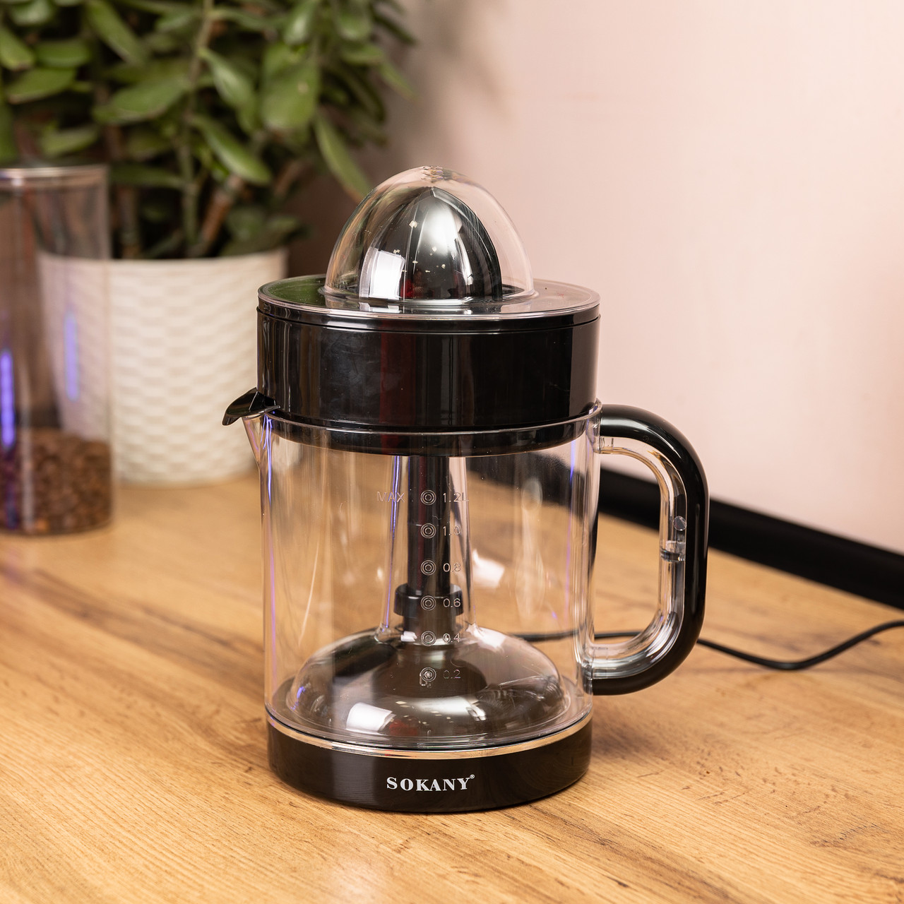 Соковижималка для цитрусових електрична 30 Вт 1.2 л прес для апельсинів Sokany SK-CZ-626 - Зображення 9