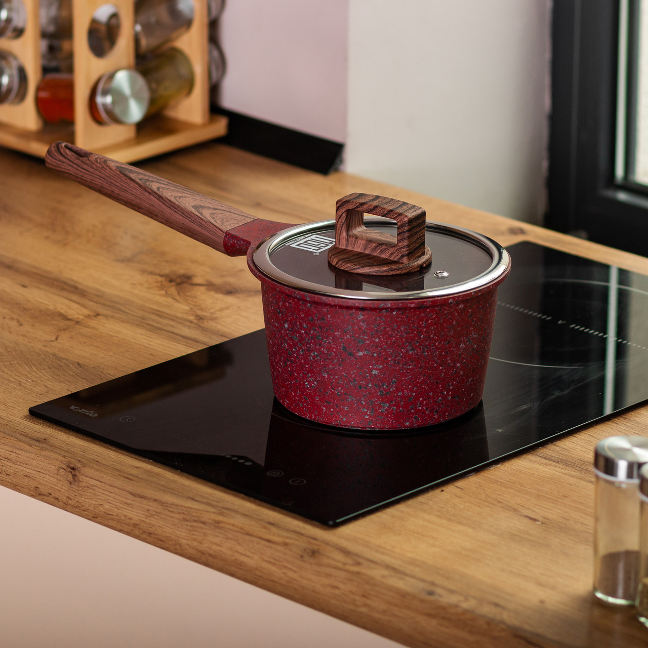 Сотейник з антипригарним покриттям об'ємом 1,6 л та товстим дном Ø 16 см MGC HP-4-444R - Зображення 5