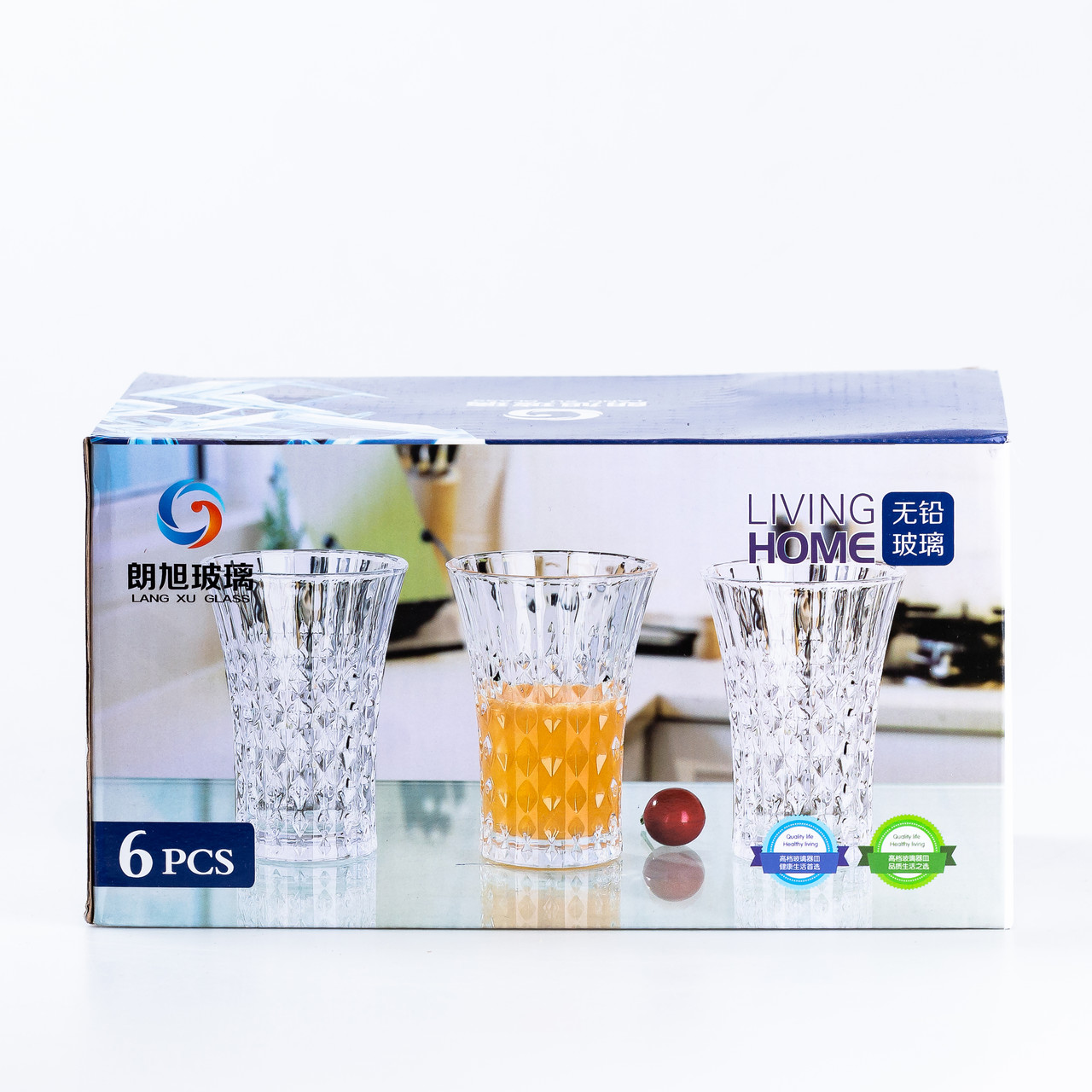 Склянки скляні набір із 6 штук по 380 мл прозорі HP4160 - Зображення 3