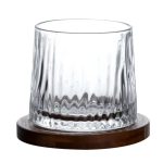 Склянка для віскі Dof 300 мл Jiga Rotating Rocks glass з бамбуковою підставкою HP1601