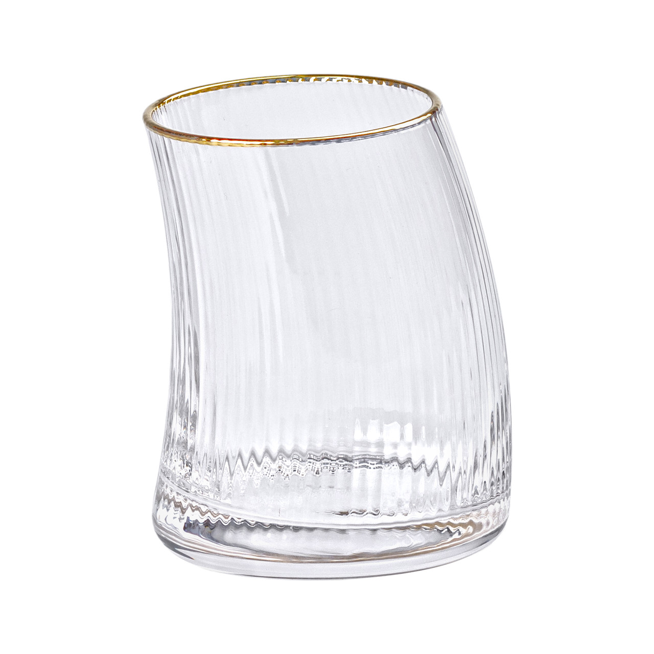 Набір із 6 склянок 400 мл із вигнутими стінками та вертикальним рифленням HP-16-20 - Зображення 2
