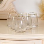 Набір із 6 склянок 400 мл із вигнутими стінками та вертикальним рифленням HP-16-20 - Зображення 4