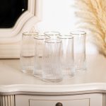 Набір стаканів високих 6 штук по 600 мл із золотим обідком HP-16-19 - Зображення 4