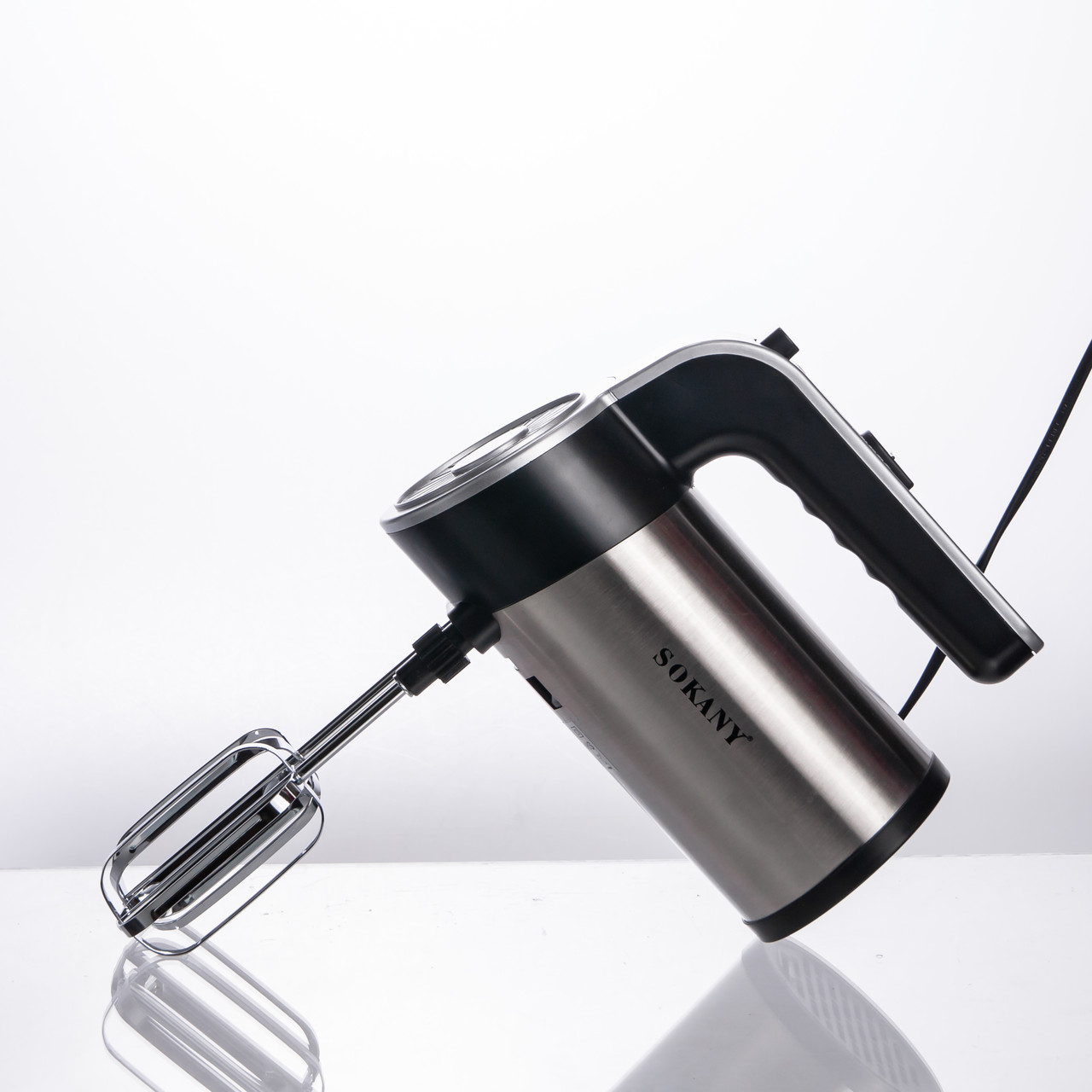 Стаціонарний міксер Sokany з чашею 4 л, 1000 Вт, 5 швидкостей, 2 насадки, віночки та гаки SK-6662 - Зображення 6