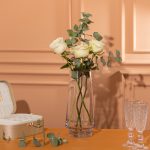 Скляна декоративна ваза для квітів 30 см прозора ваза для інтер'єру 2.6 л HP-10-19 - Зображення 3