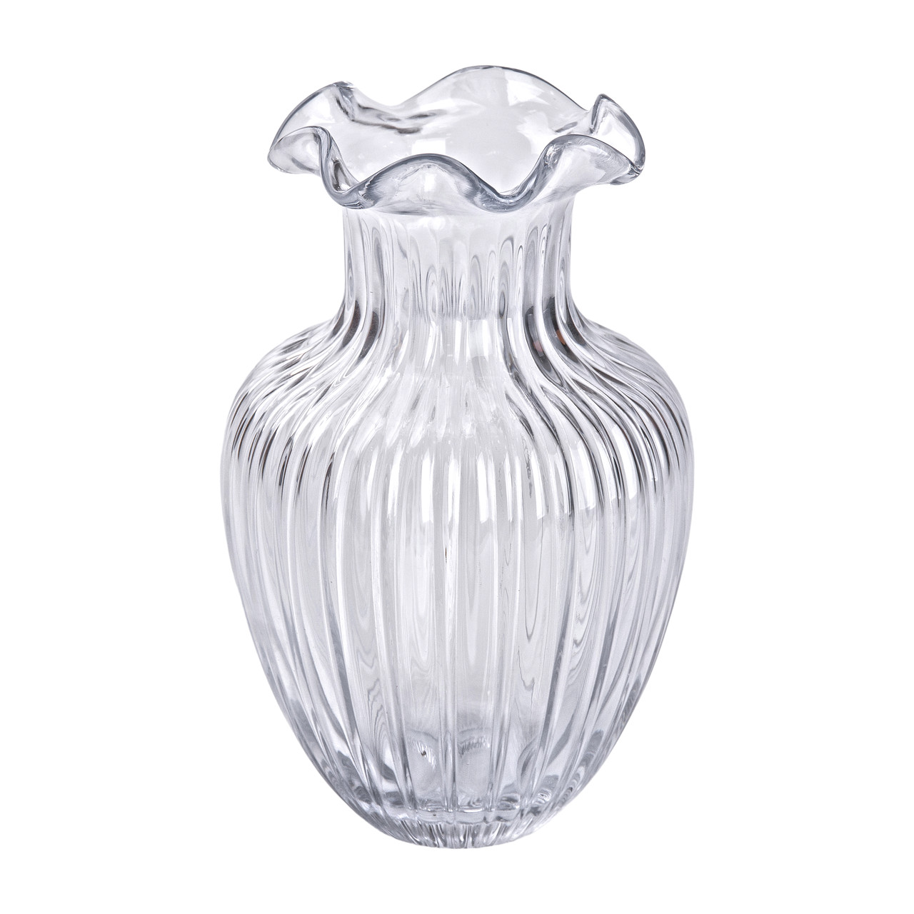 steklyannaya_vaza_dlya_tsvetov_dekorativnaya_figurnaya_21_5_sm Скляна ваза, декоративна, 21,5 см HP-1700 - Зображення 1