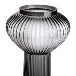 Скляна ваза 30 см сіра HP-1718 - Зображення 2