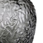 Ваза для квітів зі скла, декоративна кругла, 30 см, сіра HP-1731 - Зображення 3