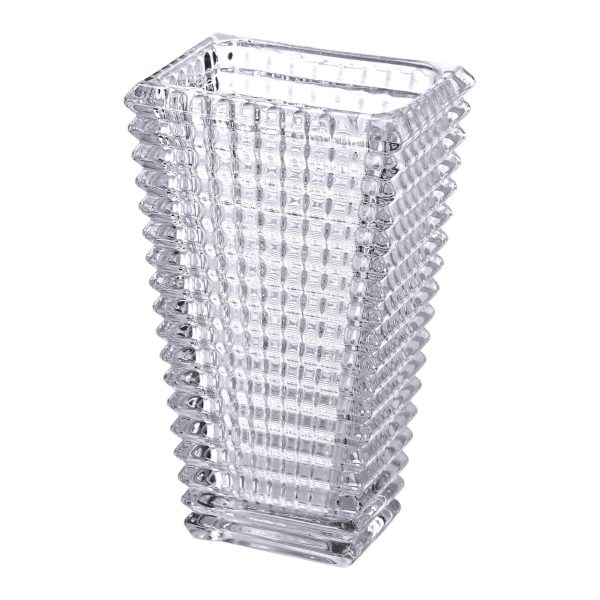 Прямокутна скляна ваза для квітів, 17 см HP-1721