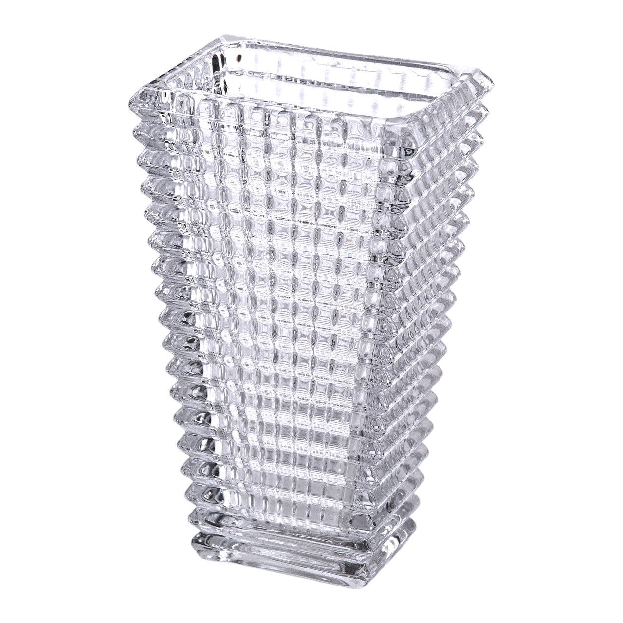 steklyannaya_vaza_dlya_tsvetov_pryamougolnaya_dekorativnaya_17_sm-1 Прямокутна декоративна ваза для квітів із скла, 17 см HP-1721 - Зображення 1