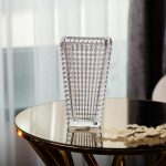 Прямокутна декоративна ваза для квітів із скла, 17 см HP-1721 - Зображення 4