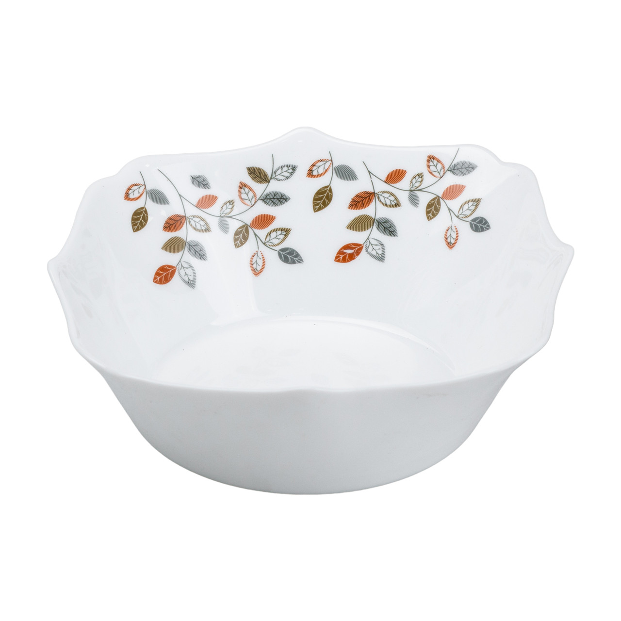 Столовий сервіз порцелянових квадратних тарілок на 6 персон 24 предмети білий HP23405 - Зображення 5