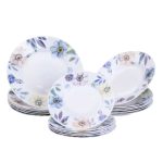 Столовий порцелянаовий сервіз на 6 персон 18 предметів Білий HP-7-717