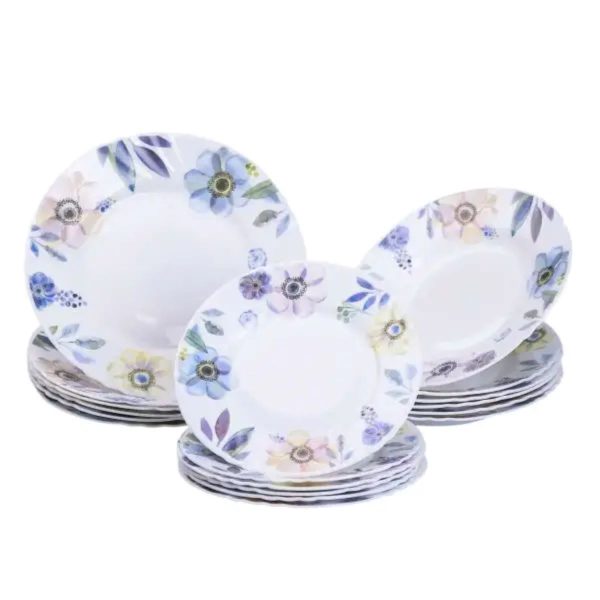 Столовий порцелянаовий сервіз на 6 персон 18 предметів Білий HP-7-717