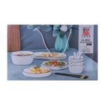 порцелянаовий білий столовий сервіз із 22 предметів на 6 осіб HP-15-1 - Зображення 10