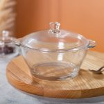 Супниця з кришкою Ø 15.5 см каструля бульйонниця скляна 1 л HP-YH-15 - Зображення 5