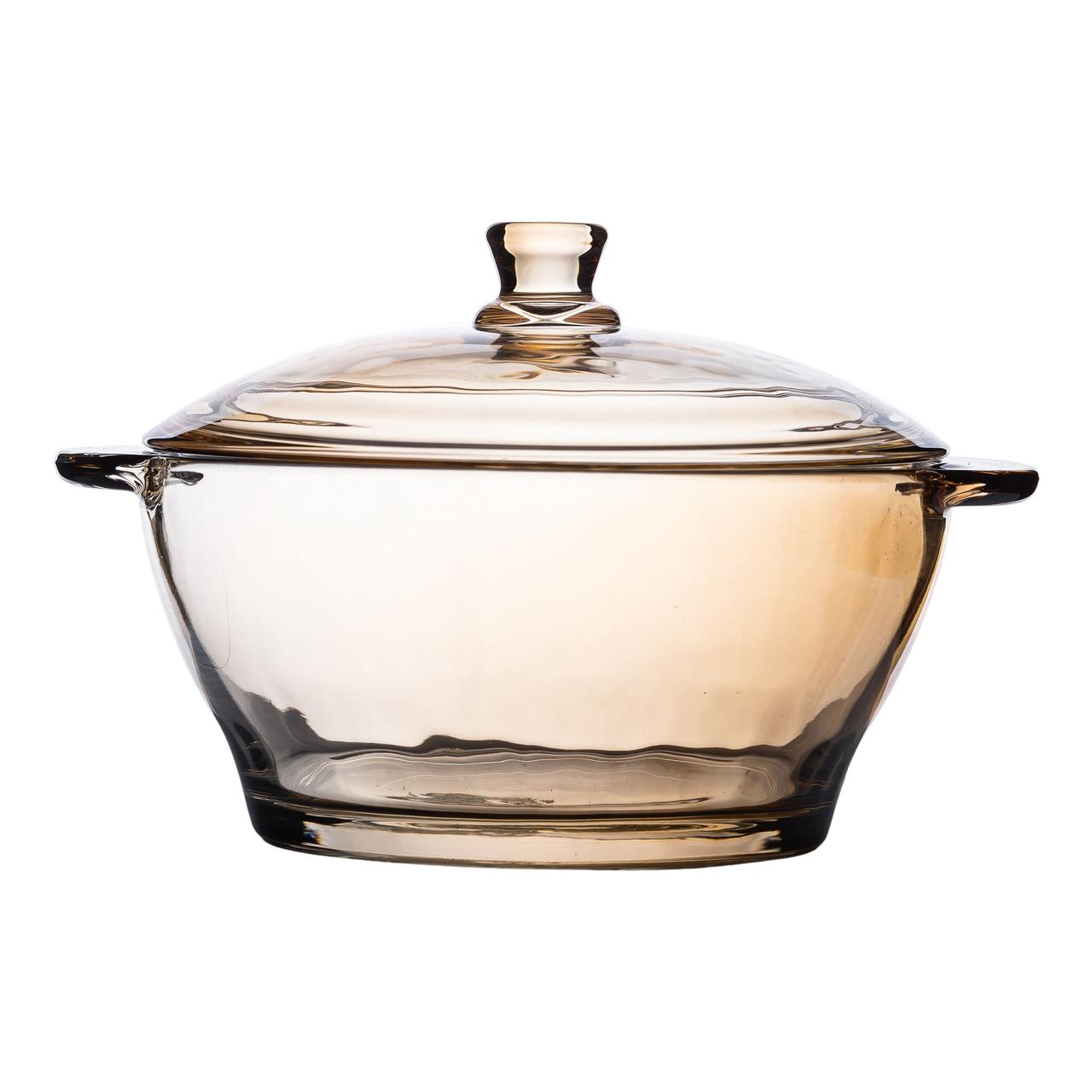 Супниця із кришкою скляна Ø 15.5 см бульйонниця 1 л для гарячих страв HP-YH-5 - Зображення 1