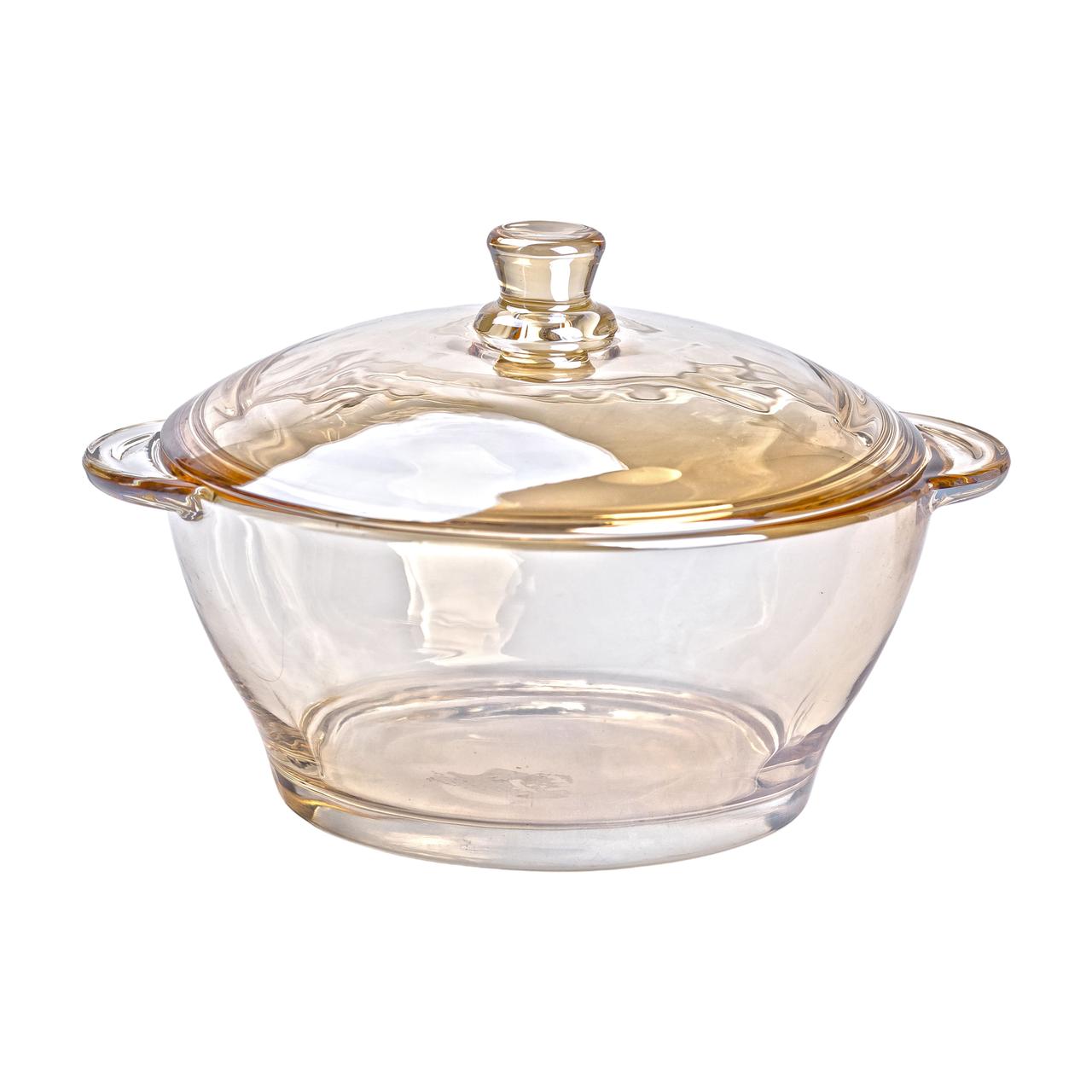 Супниця із кришкою скляна Ø 15.5 см бульйонниця 1 л для гарячих страв HP-YH-5 - Зображення 2