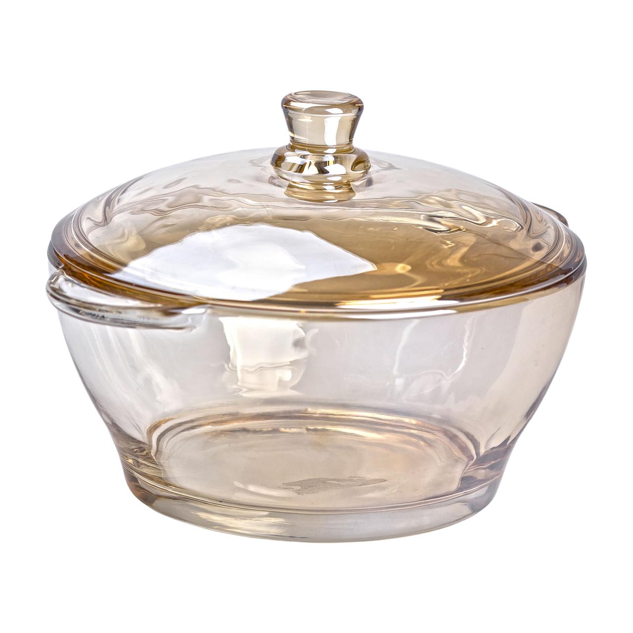 Супниця із кришкою скляна Ø 15.5 см бульйонниця 1 л для гарячих страв HP-YH-5 - Зображення 3