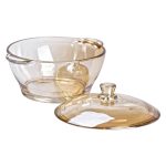 Супниця із кришкою скляна Ø 15.5 см бульйонниця 1 л для гарячих страв HP-YH-5 - Зображення 4