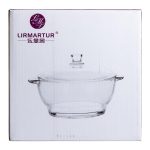 Супниця із кришкою скляна Ø 15.5 см бульйонниця 1 л для гарячих страв HP-YH-5 - Зображення 6