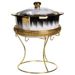 Суповий сервіз на 6 персон супниця 2 (л) на підставці з бульйонницями 300 (мл) тарілки для супу ML-T35 - Зображення 5