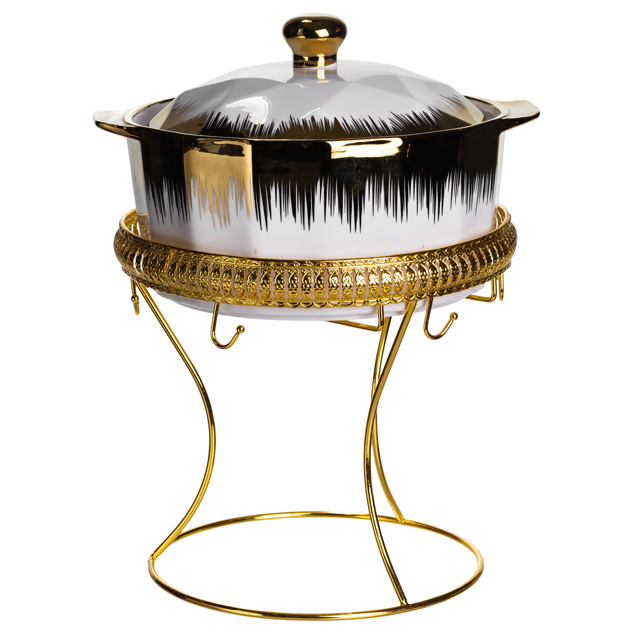 Суповий сервіз на 6 персон супниця 2 (л) на підставці з бульйонницями 300 (мл) тарілки для супу ML-T35 - Зображення 5