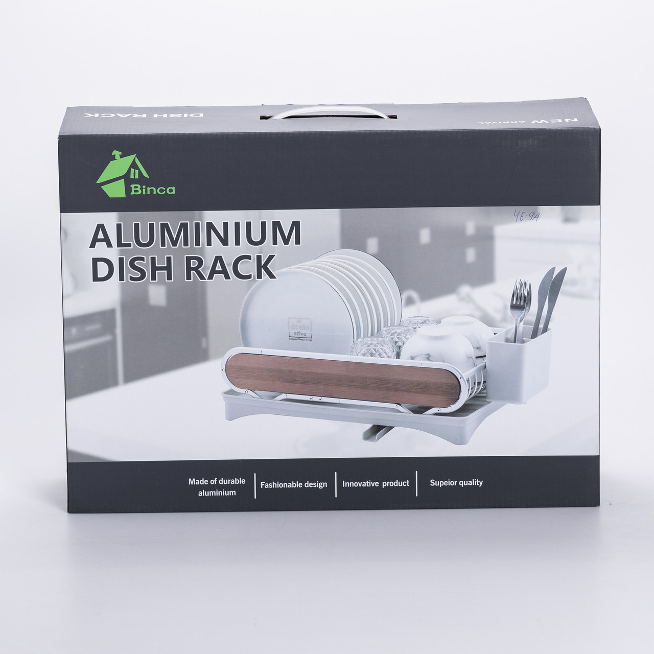 Сушарка для посуду алюмінієва з піддоном пластиковим 47x29x13 см HP-46-9-A - Зображення 5