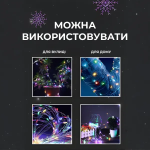 Світлодіодна гірлянда Роса нитка 500 LED, 50 м, біла нитка з пультом, мультиколір (500L50MWМL) - Зображення 4