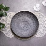 Тарілка десертна порцелянова 20 см чорна HP-7-729 - Зображення 2