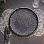 Тарілка порцелянова 25 см плоска чорна HP-7-735 - Зображення 2