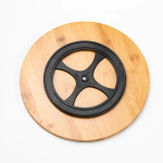 Тарілка для піци 28 см порцелянова з бамбуковою підставкою, що обертається, секційна HP1213 - Зображення 7