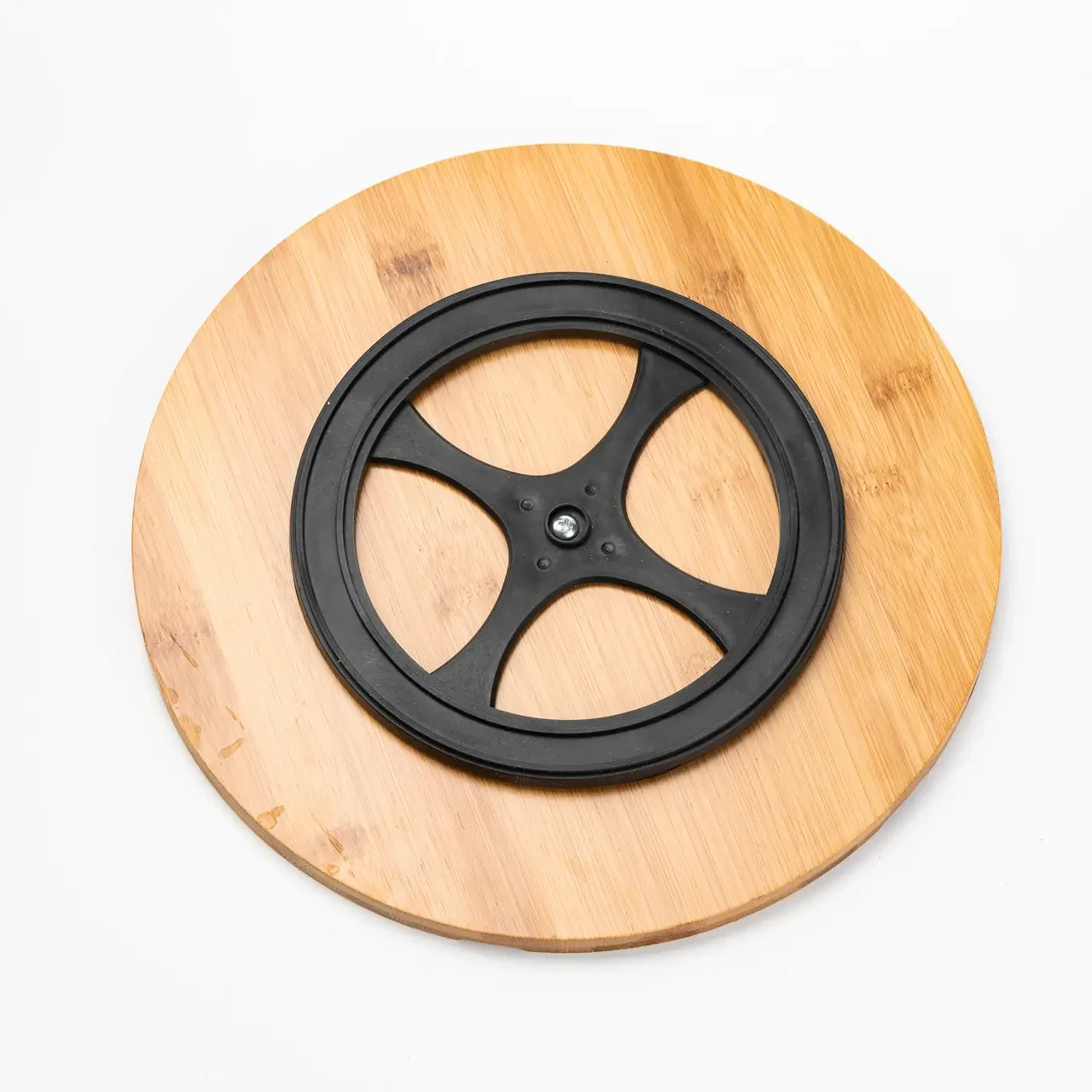 Тарілка для піци 28 см порцелянова з бамбуковою підставкою, що обертається, секційна HP1213 - Зображення 7