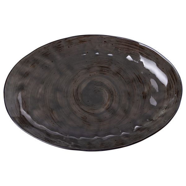 Тарілка порцелянова плоска овальна 35 х 23.5 см сервірувальне блюдо для нарізки Lugi HP23392