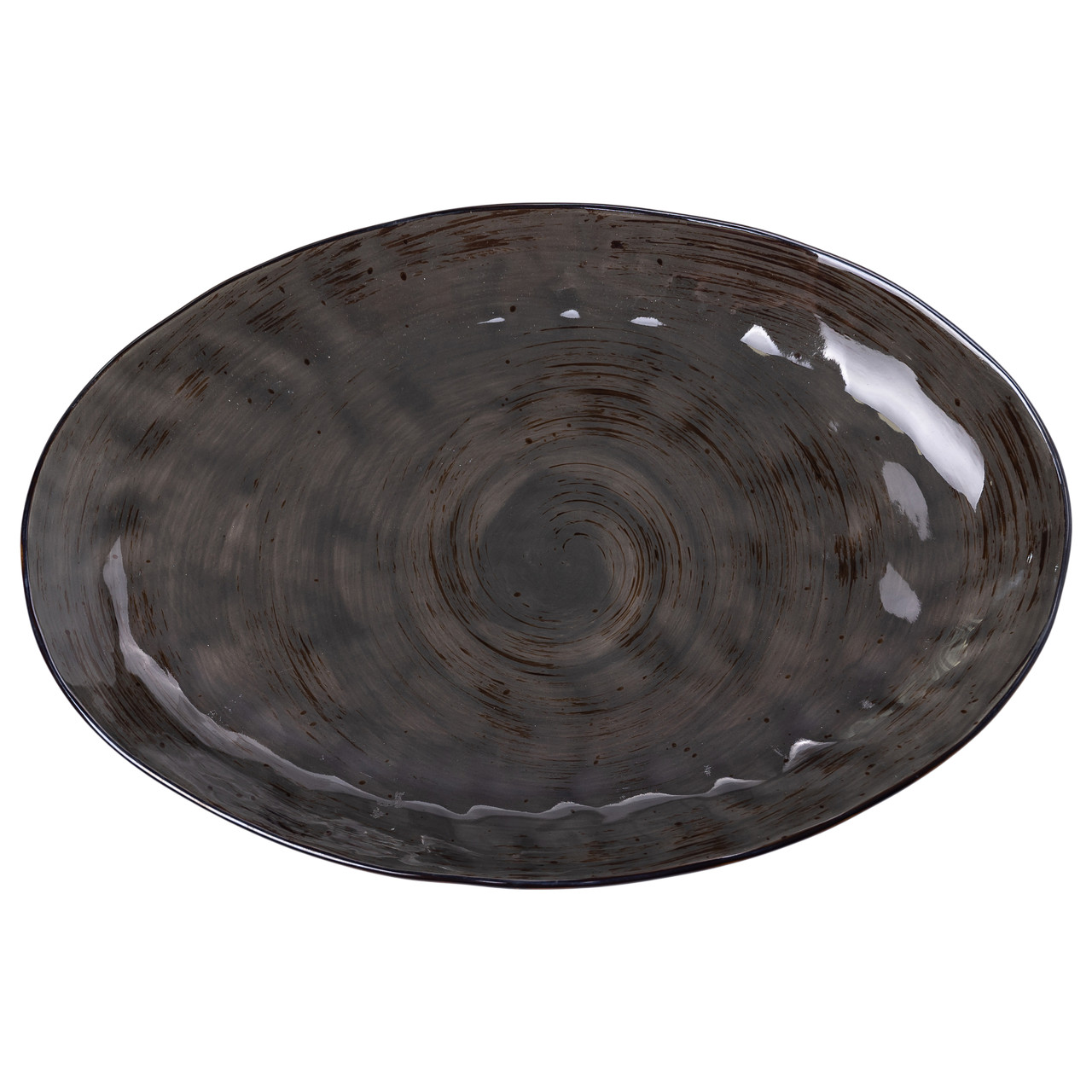 Тарілка порцелянова плоска овальна 35 х 23.5 см сервірувальне блюдо для нарізки Lugi HP23392 - Зображення 1