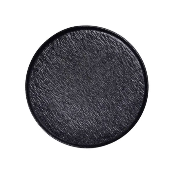 Тарілка порцелянова 25 см плоска чорна HP-7-735