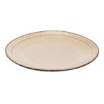 Тарілка сервірувальна кругла порцелянова 22.5 см бежева HP23378 - Зображення 2
