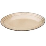 Тарілка сервірувальна кругла порцелянова 27.5 см бежева HP23377