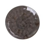 Тарілка сервірувальна кругла порцелянова 22 см коричнева HP23394