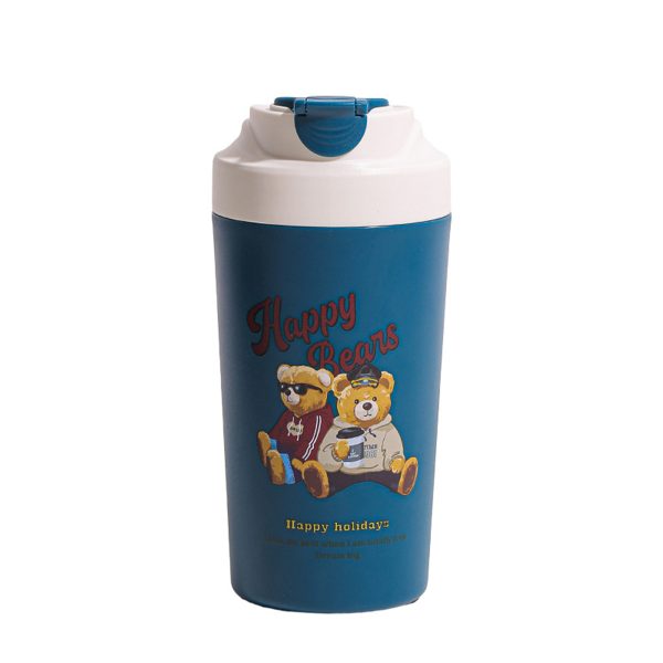 Термочашка Bears з порцелянаовою колбою 480 мл зелена HP-14-15GR