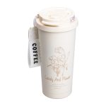 Термочашка Flower Style з ремінцем 500 мл біла HP-14-52W