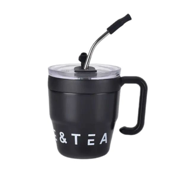 Термочашка Coffee & Tea з трубочкою чорна HP-14-23B