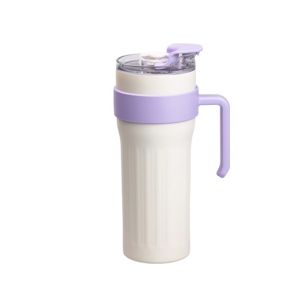 Термочашка Big Mac 1,2 л з трубочкою біла HP-14-24W