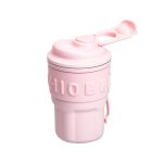 Термочашка Chiobbe з трубочкою та ремінцем 450 мл рожева HP-14-18P - Зображення 2