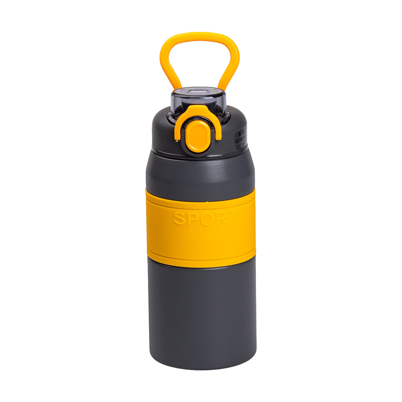 termos_metallicheskiy_600_ml_iz_nerzhaveyushchey_stali_s_poilkoy-4 Термос Sport з нержавіючої сталі 600 мл чорний HP-14-5G - Зображення 1