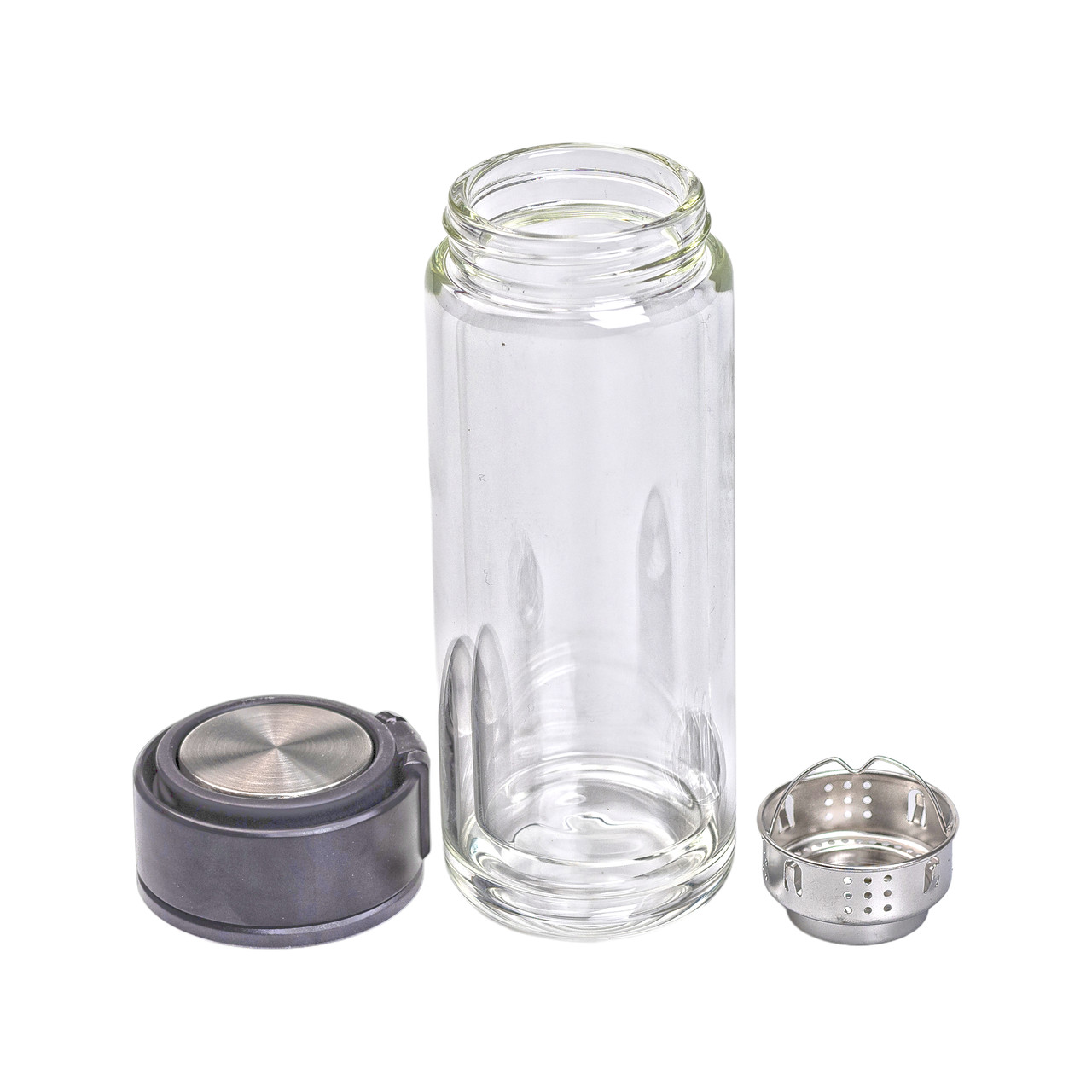 Термос скляний з подвійними стінками та ситечком 330 мл чорний HP-14-39B - Зображення 5