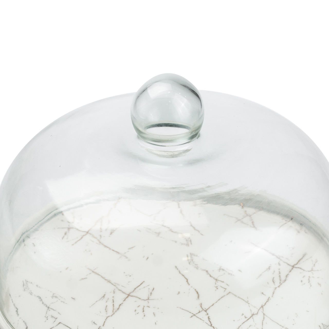 порцелянова тортівниця зі скляною кришкою на бамбуковій підставці HP1203 - Зображення 4