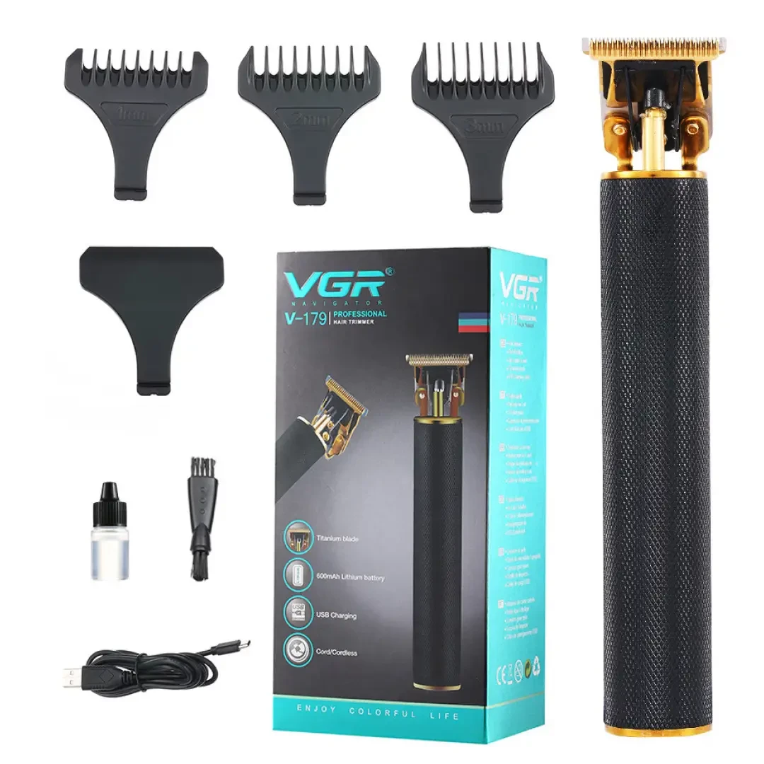 Тример для стрижки VGR акумуляторний з насадками чорний HP-V-179 - Зображення 8